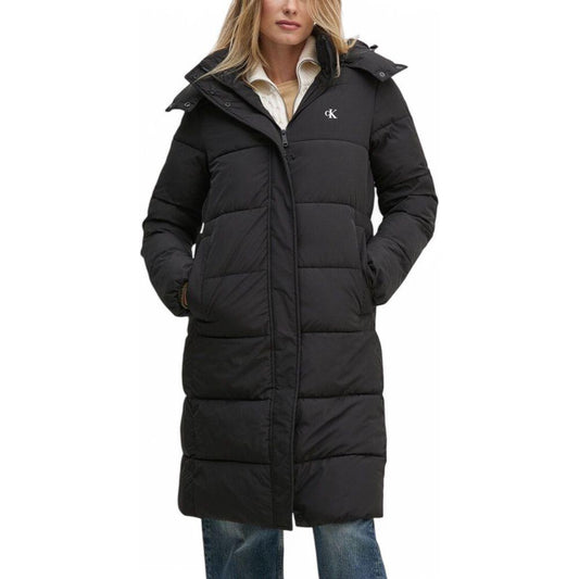 Calvin Klein Jeans Black Polyester Jackets & Coat Calvin Klein Jeans Dark Slate Gray