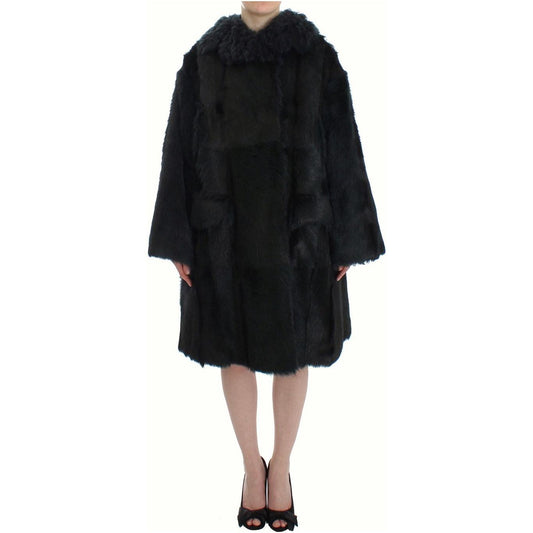 Dolce & Gabbana Exquisite Shearling Coat Jacket Dolce & Gabbana White Smoke