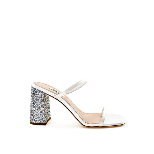 Miu Miu White Silk Sandal MIMI-5151666-EU39/US9