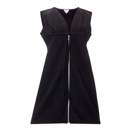 Bottega Veneta Elegant Black Viscose Dress Essentials Bottega Veneta Black