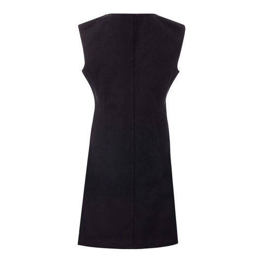 Bottega Veneta Elegant Black Viscose Dress Essentials Bottega Veneta Black