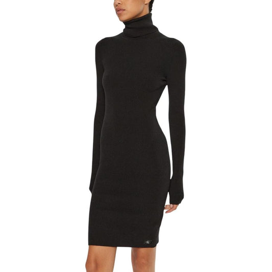 Calvin Klein Jeans Black Cotton Dress Calvin Klein Jeans Black