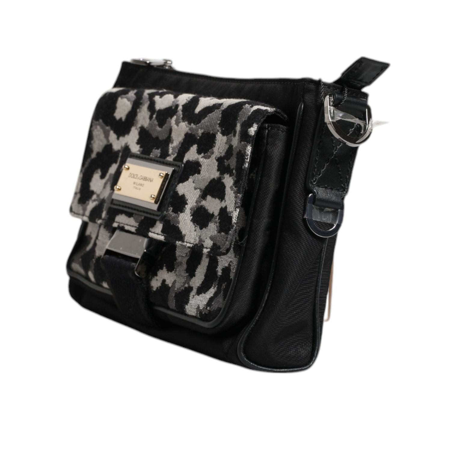 Dolce & Gabbana Multicolor Leopard Jacquard Crossbody Bag