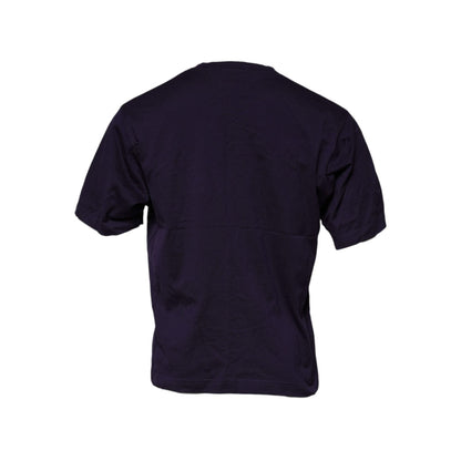 Dolce & Gabbana Purple DG Logo Cotton Crew Neck T-shirt