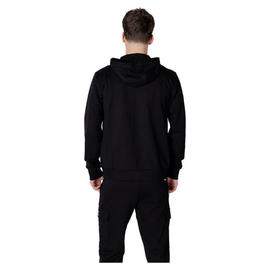 EA7 Emporio Armani Black Cotton Sweater