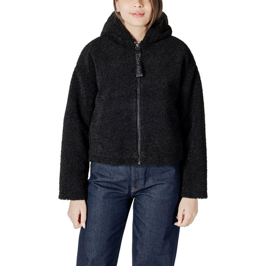 Calvin Klein Jeans Black Polyester Jackets & Coat Calvin Klein Jeans Black