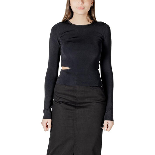 Calvin Klein Jeans Black Rayon Tops & T-Shirt Calvin Klein Jeans Dark Slate Gray