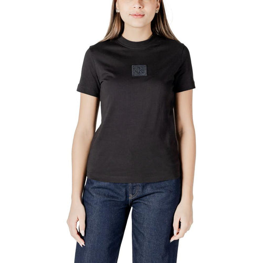 Calvin Klein Jeans Black Cotton Tops & T-Shirt Calvin Klein Jeans Dark Slate Gray