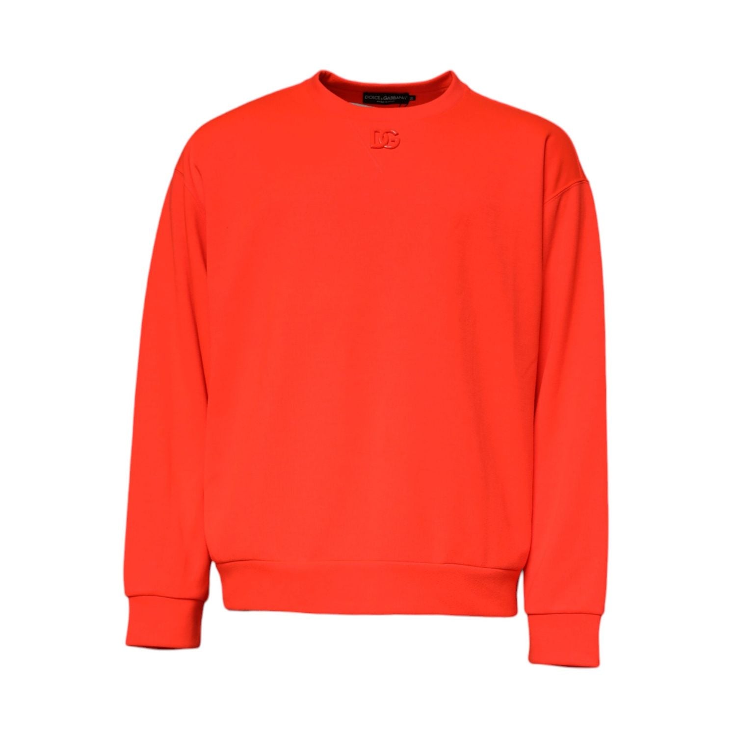 Dolce & Gabbana Red Logo Polyester Crew Neck Sweatshirt Sweater
