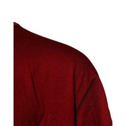 Dolce & Gabbana Red Logo Tape Cotton Crew Neck T-shirt