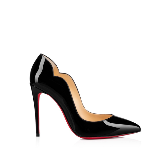Christian Louboutin Black Patent Leather Hot Chick Pumps 100