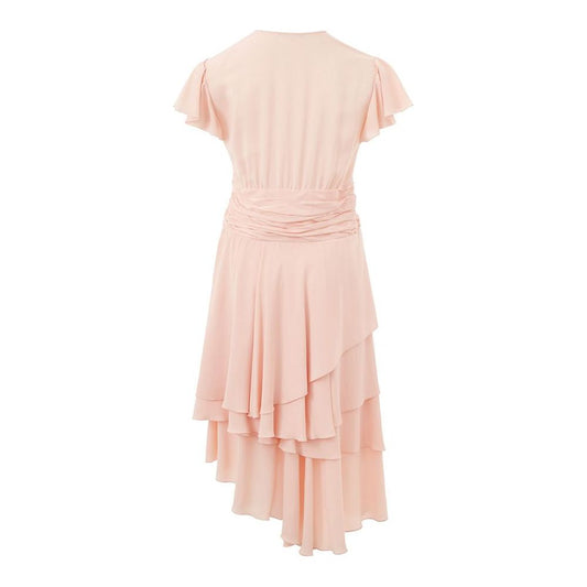 Lardini Elegant Pink Acetate Dress Lardini Wheat