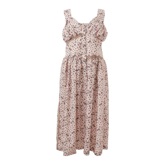 Lardini Elegant Pink Acetate Dress for Evening Elegance Lardini Gray