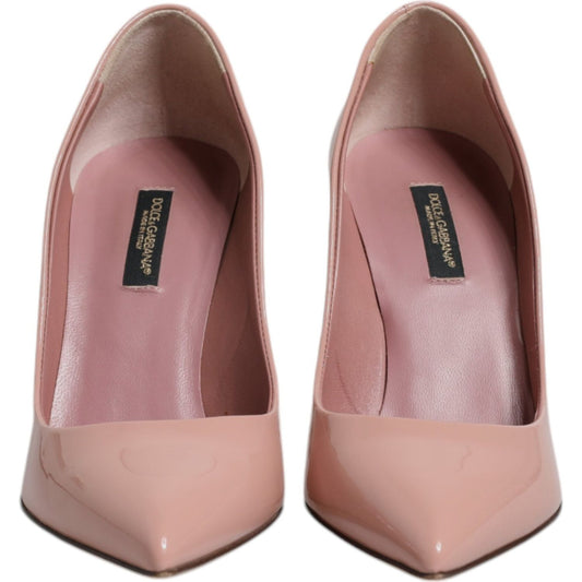 Dolce & Gabbana Pink Patent Leather Stiletto Heel Pumps Shoes LA12443-36