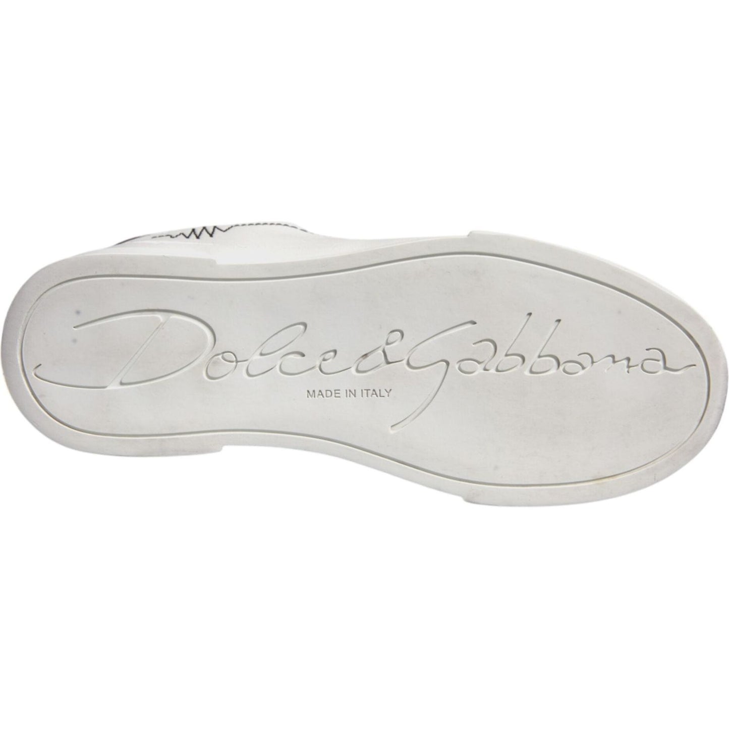Dolce & Gabbana White Gold Leather Low Top Sneakers Shoes