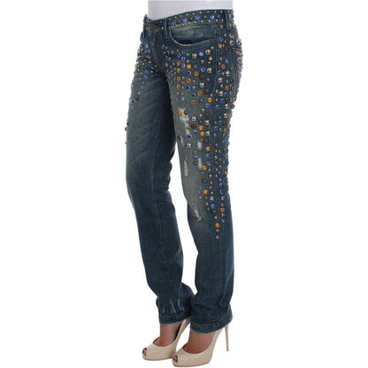 Dolce & Gabbana Crystal Embellished GIRLY Slim Fit Jeans