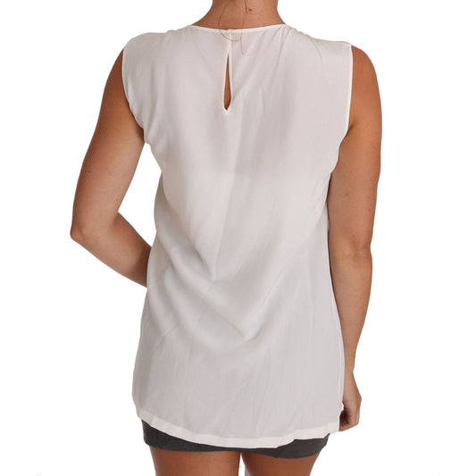 Dolce & Gabbana White Silk I LOVE ITALY Cami T-shirt TSH2352-46