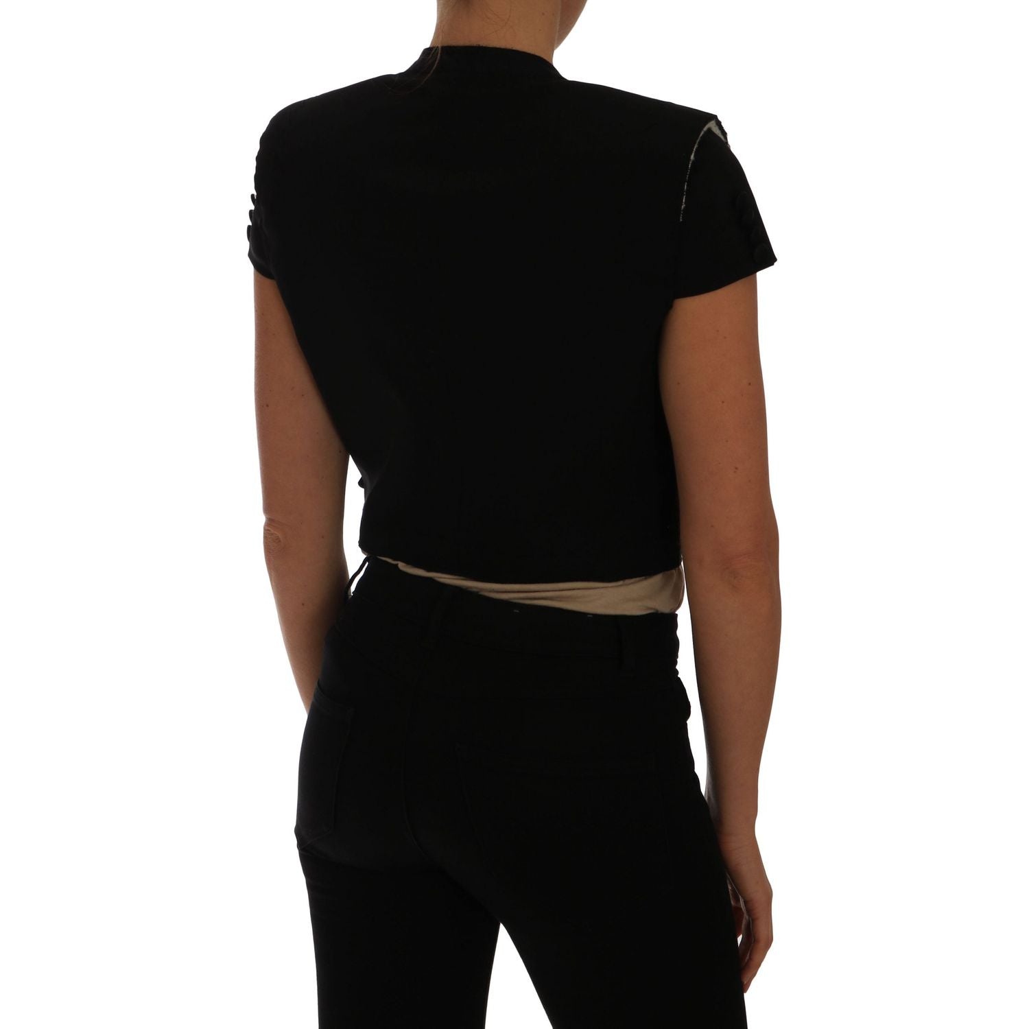 معطف بليزر أسود قصير أنيق من دولتشي آند غابانا