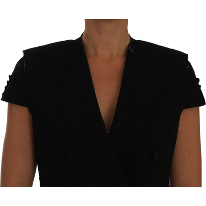 Dolce & Gabbana Black Short Croped Blazer Jacket Coats & Jackets