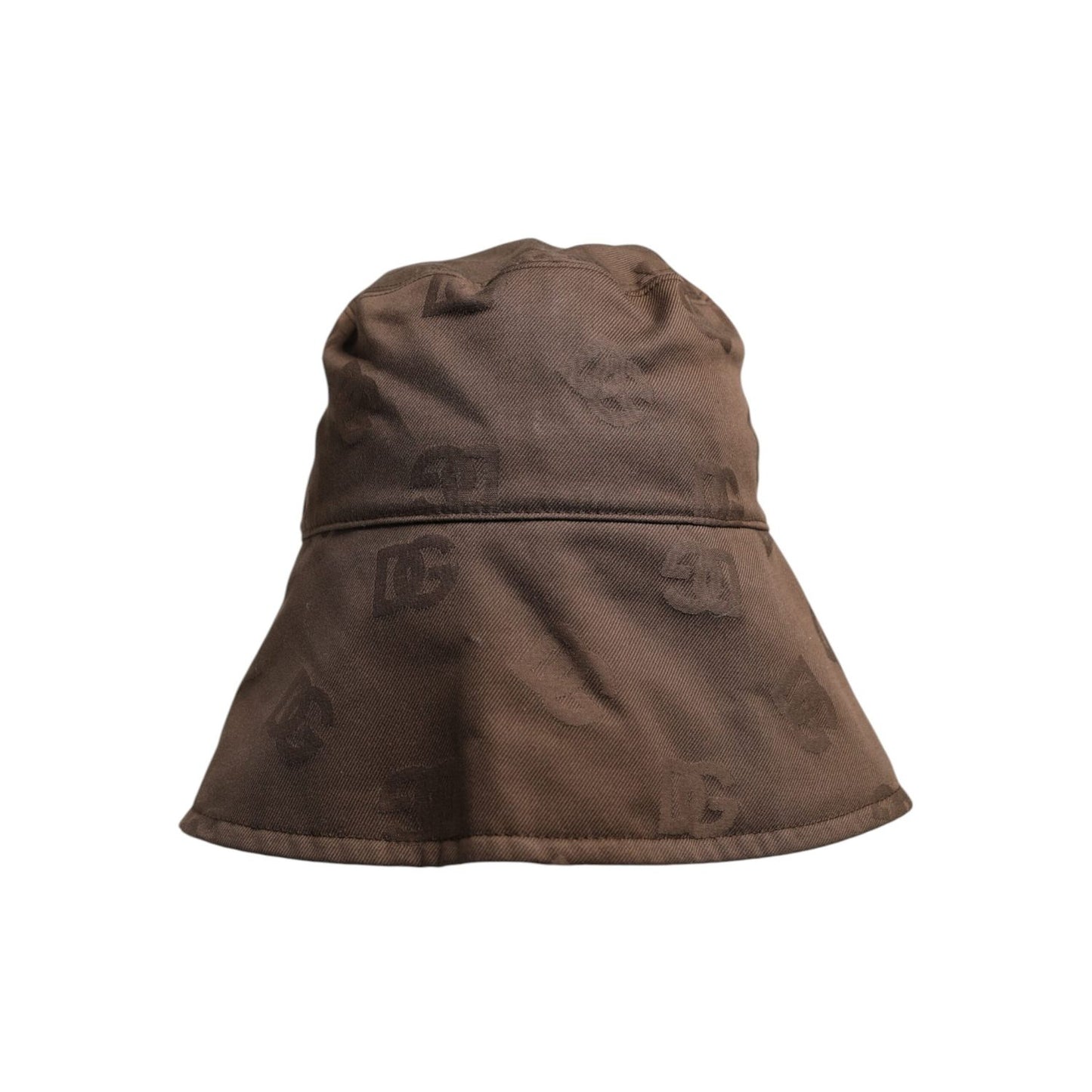 Dolce & Gabbana Brown Logo Monogram Cotton Bucket Cap