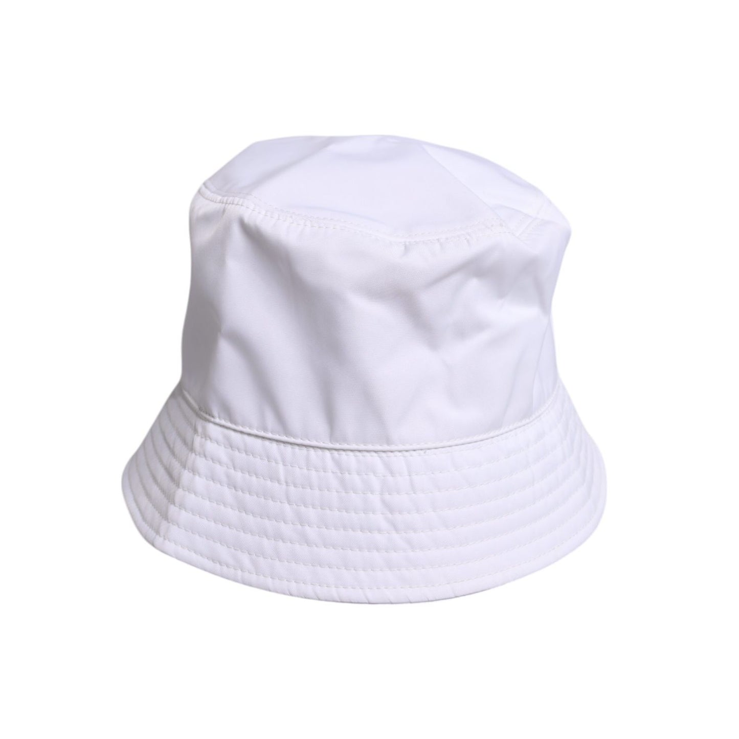 Dolce & Gabbana White Cotton Wide Brim Bucket Hat