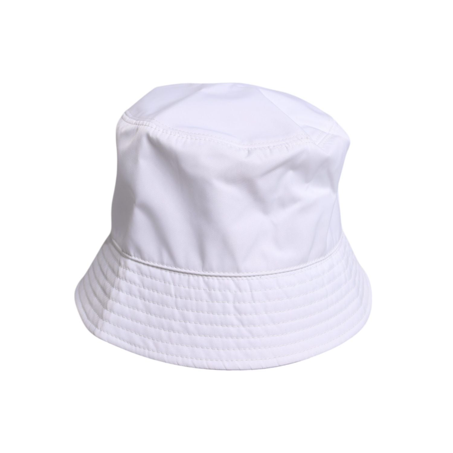 Dolce & Gabbana White Cotton Wide Brim Bucket Hat