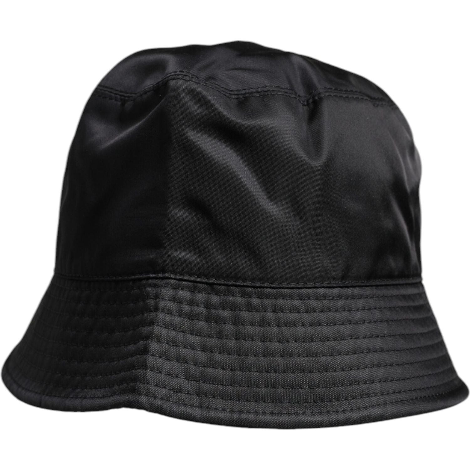 Dolce & Gabbana Black Cotton Wide Brim Bucket Hat