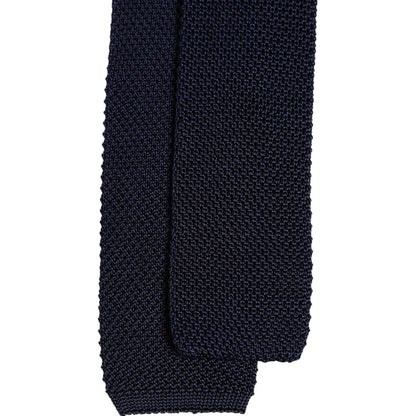 Dolce & Gabbana Dark Blue Silk Adjustable Necktie Tie