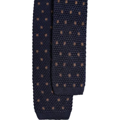 Dolce & Gabbana Blue Polka Dot Silk Adjustable Necktie Tie