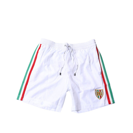 Dolce & Gabbana White Stripes Beachwear Shorts 2 Pc Swimwear