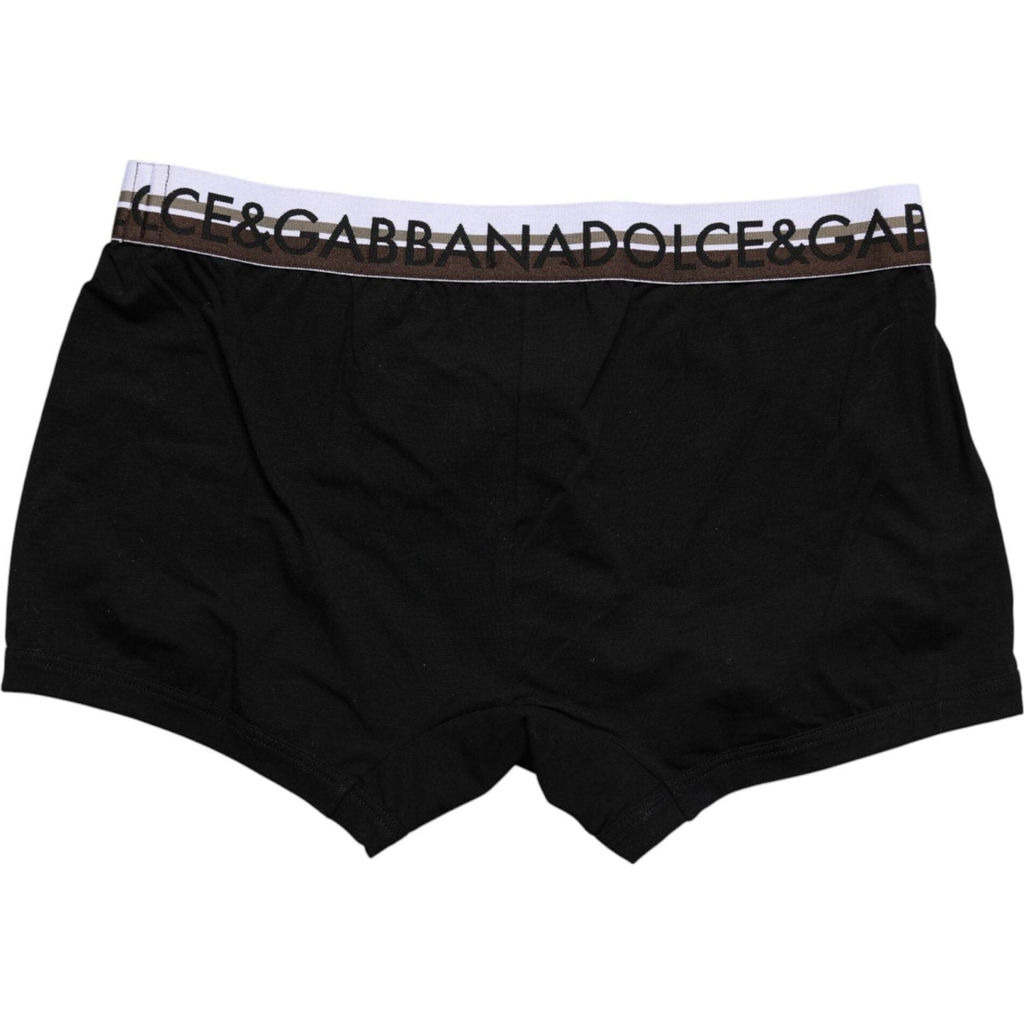 Dolce & Gabbana Black Cotton Stretch Regular Boxer Underwear