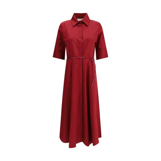 Crida Milano Crida Milano Baldo chemisier Dress CR-BALDOBORDEAUX-1