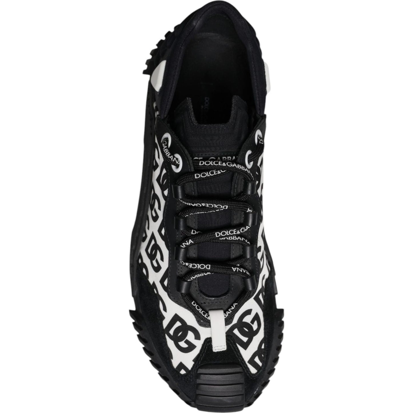 Dolce & Gabbana Black Logo Lace Up Low Top NS1 Sneakers Shoes