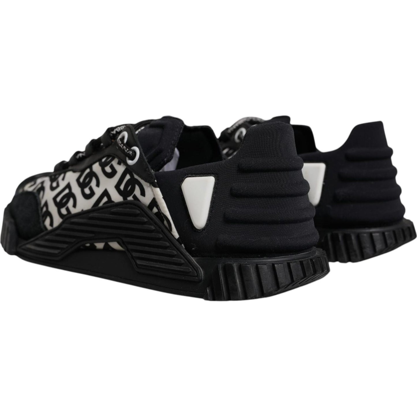 Dolce & Gabbana Black Logo Lace Up Low Top NS1 Sneakers Shoes