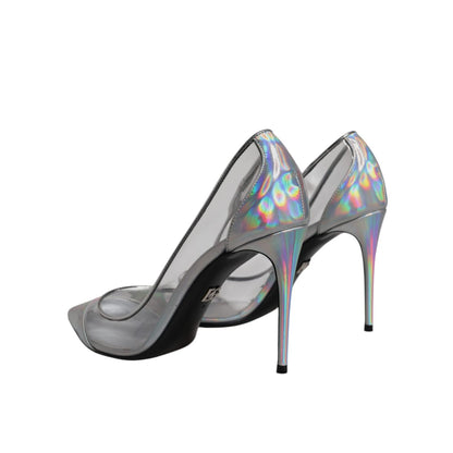Dolce & Gabbana Multicolor Iridescent Pointed Toe Pumps Shoes