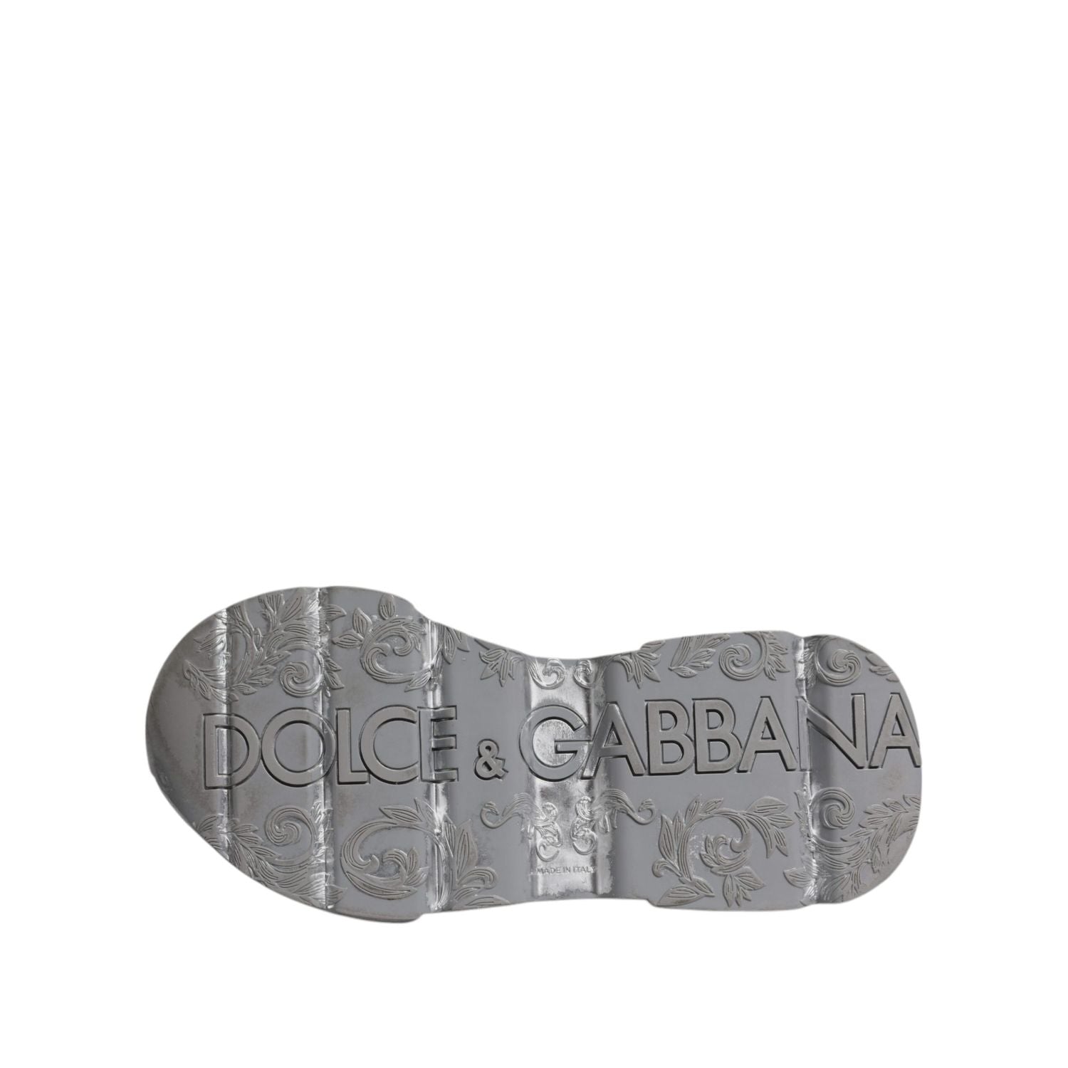 Dolce & Gabbana White Silver Daymaster Low Top Sneaker Shoes