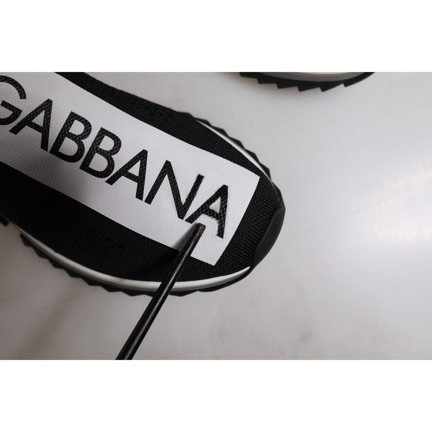 Dolce & Gabbana Black White Slip On Sorrento Sneakers Shoes