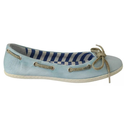 Pantofola D'Oro Minnesota Blue Stripe Flat Slip-On Shoes
