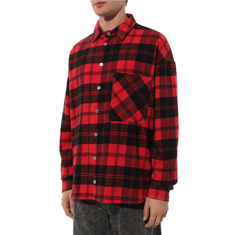 Diego Venturino Red Cotton Men Jacket