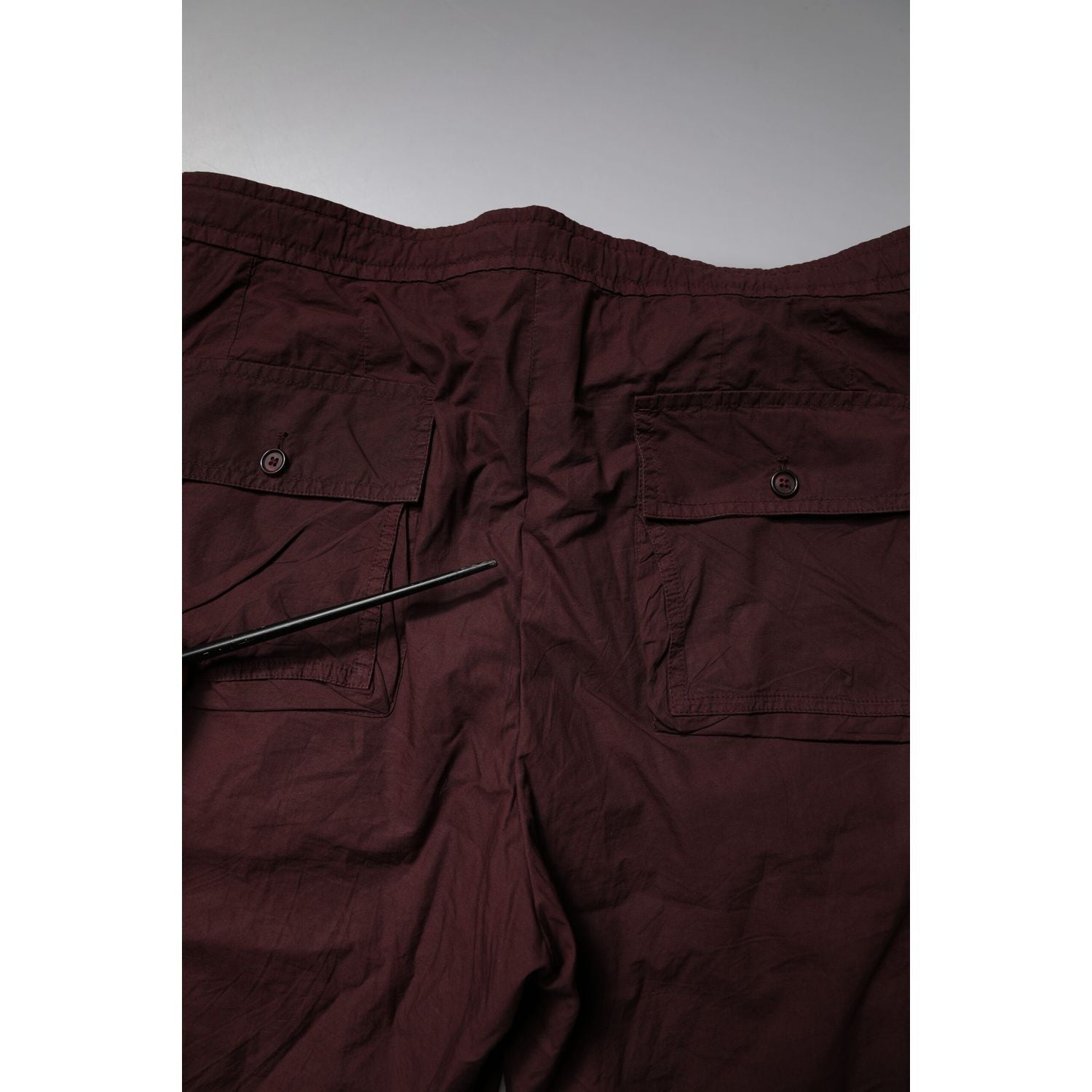 Dolce & Gabbana Maroon Cotton Cargo Jogger Sweatpants Pants