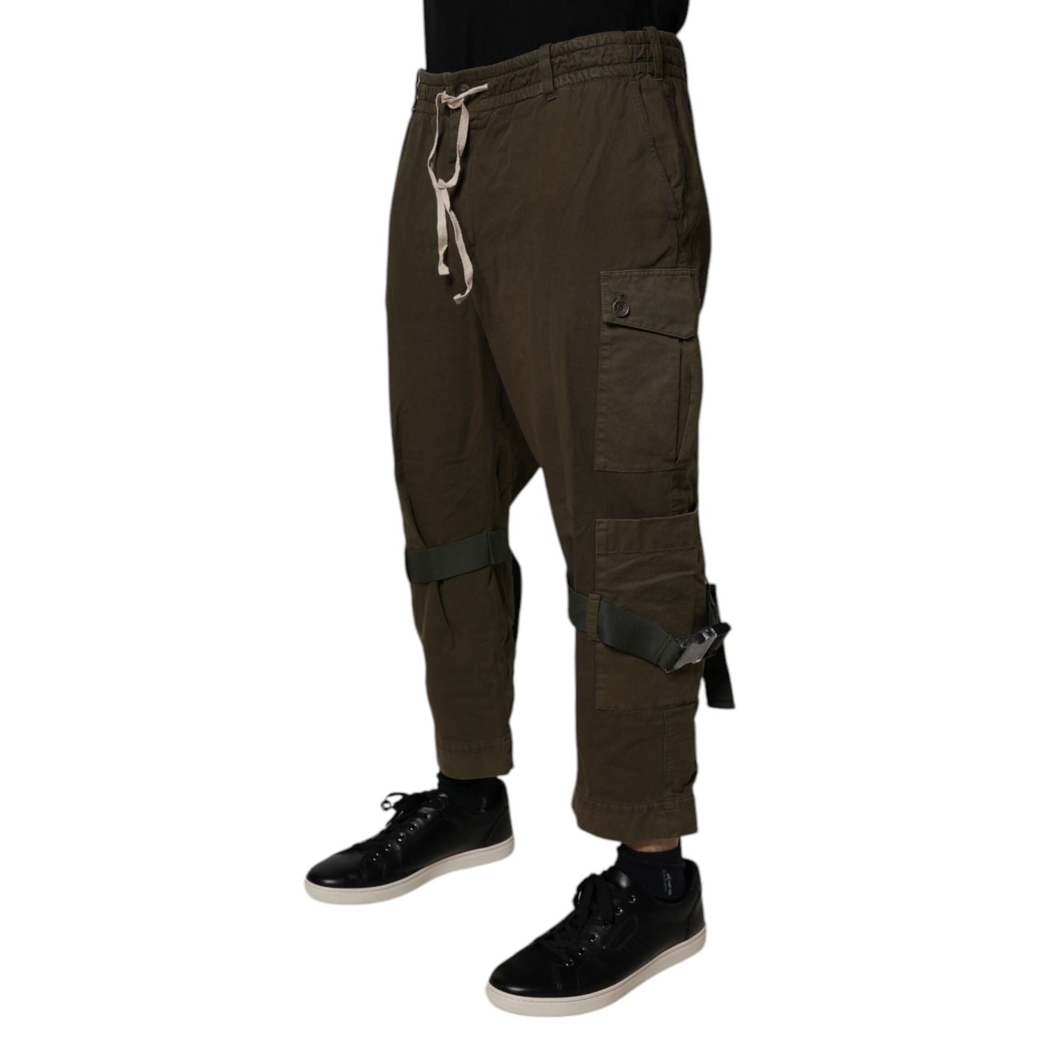 Dolce & Gabbana Brown Cotton Stretch Cargo Pants