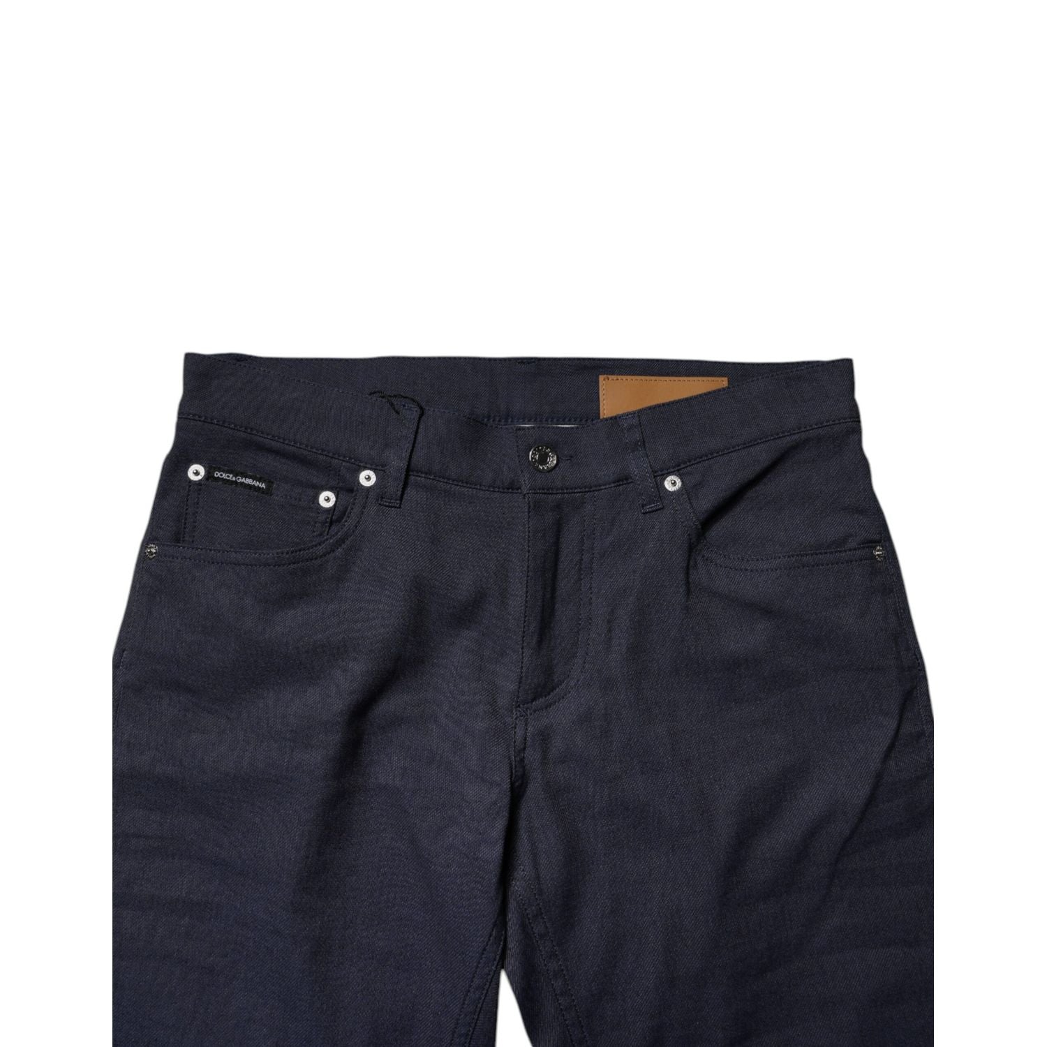 Dolce & Gabbana Dark Blue Cotton Stretch Skinny Denim Jeans