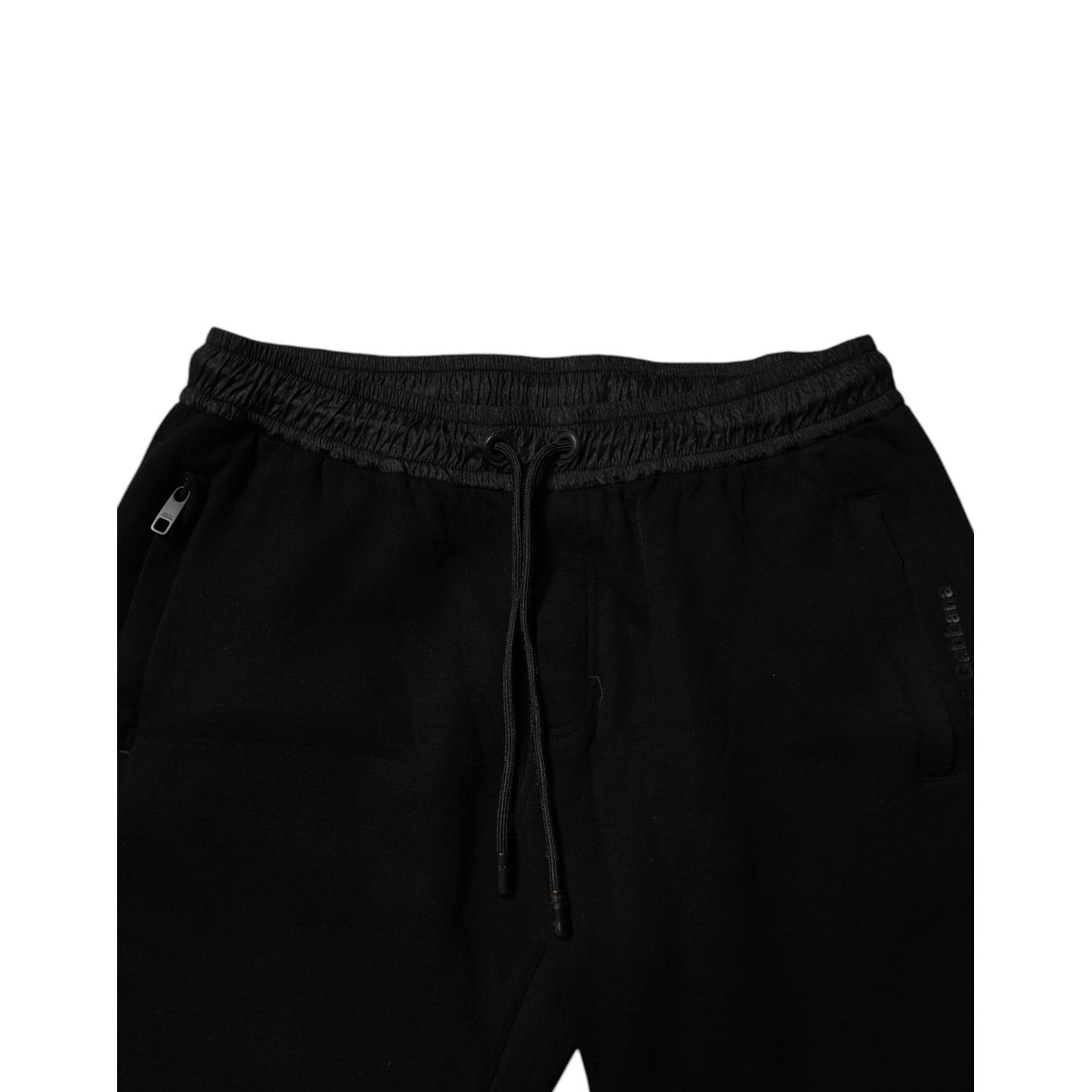 Dolce & Gabbana Black Cotton Blend Men Jogger Sweatpants Pants