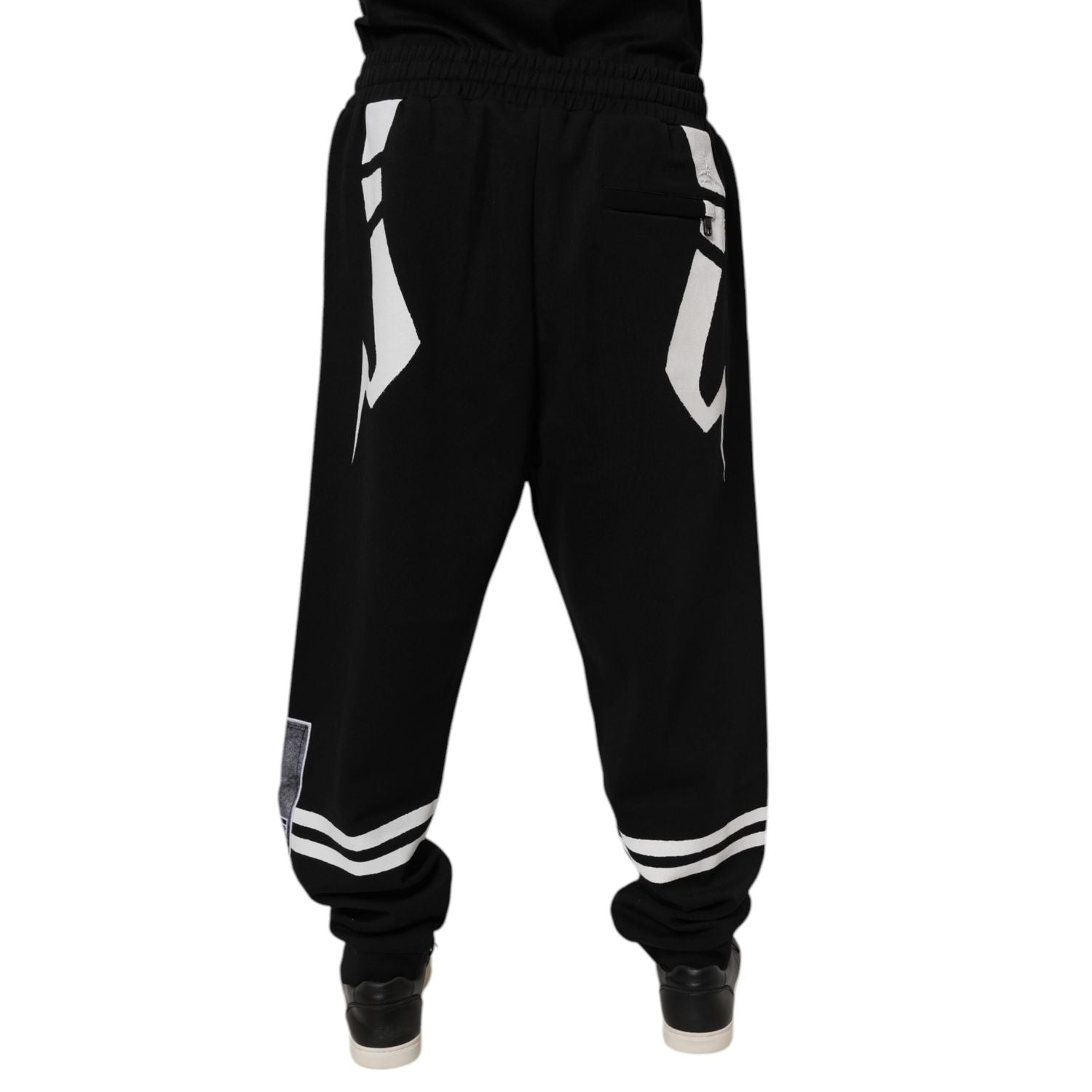 Dolce & Gabbana Black Logo Cotton Jogger Sweatpants Pants