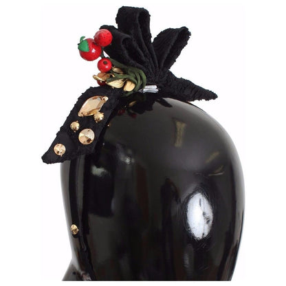 Dolce & Gabbana Diadem Headband Tiara Berry Fruit Crystal Bow Hair Tiara