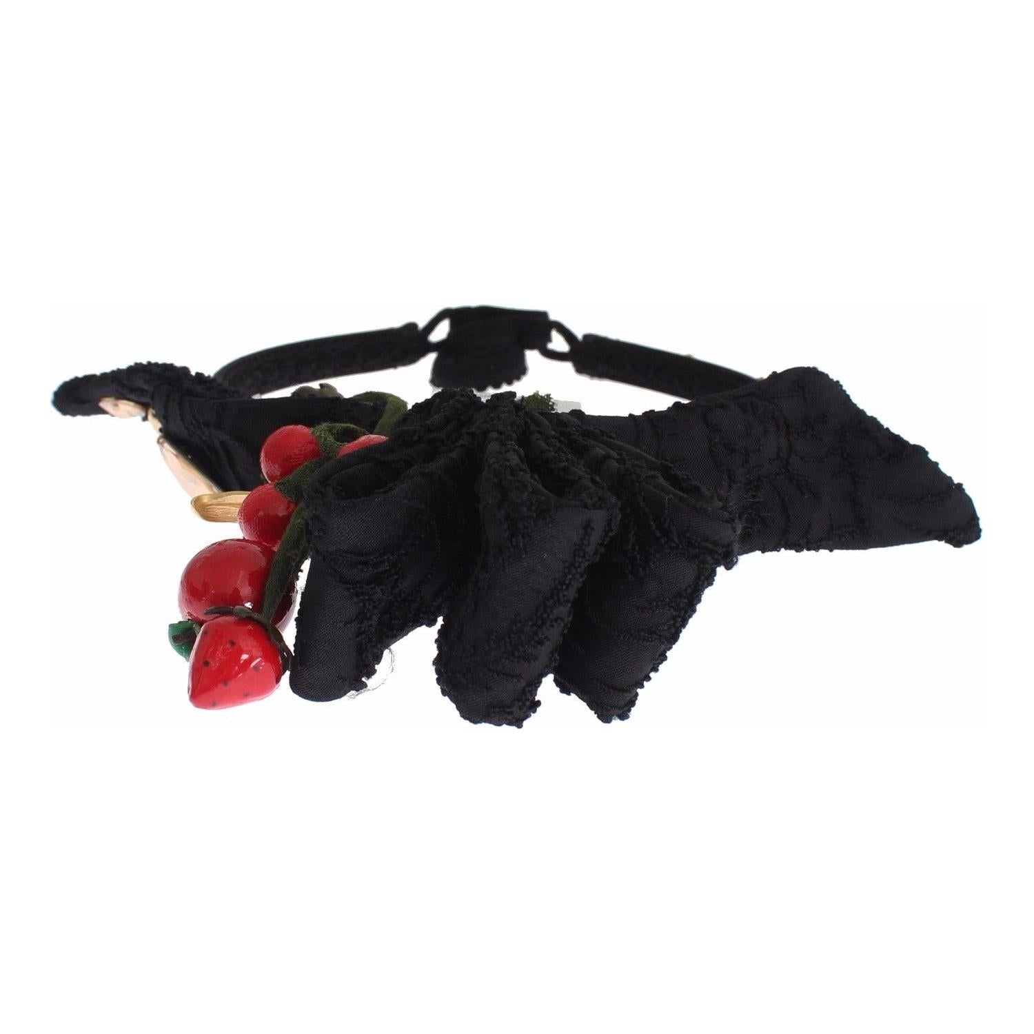 عصابة رأس من دولتشي آند غابانا مصنوعة من الكريستال والتوت