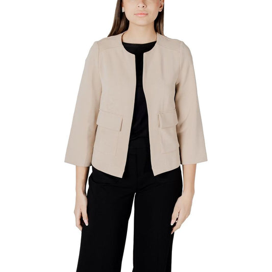 Street One Beige Modal Jackets & Coat