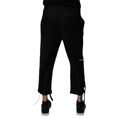 Dolce & Gabbana Black Polyester Men Cropped Pants
