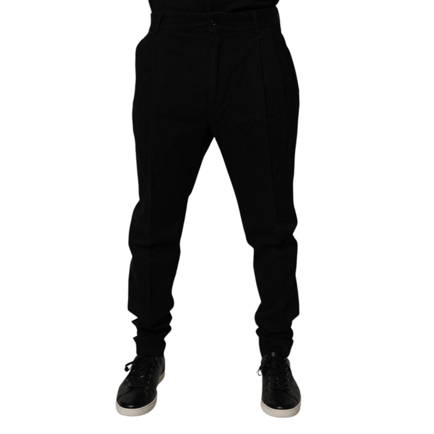 Dolce & Gabbana Black Cotton Stretch Skinny Pants