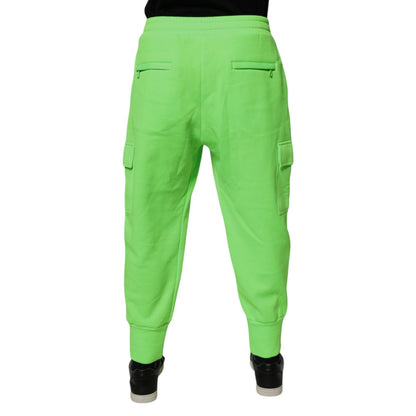 Dolce & Gabbana Neon Green Cargo Jogger Men Sweatpants Pants
